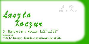 laszlo koczur business card